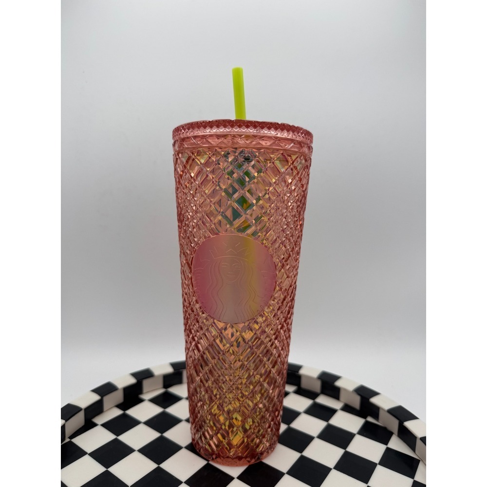 Starbucks 24 oz Iridescent Cold Cup - Rose Gold‎
